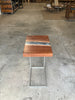 Black Walnut C-Table with Dolphin Grey River