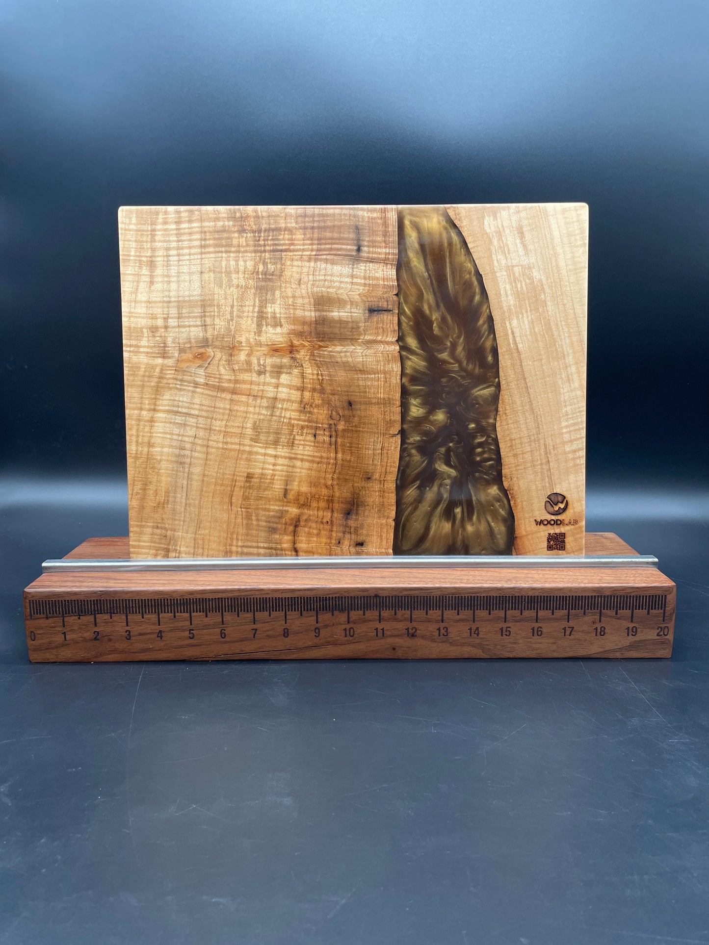 Spalted Maple and Copper Epoxy Resin 12" x 16" Charcuterie Board