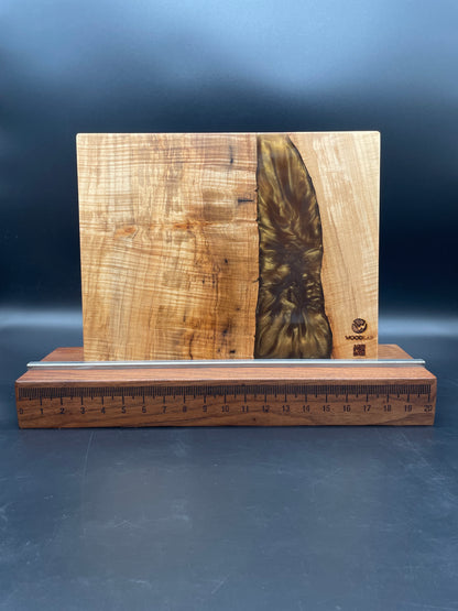 Spalted Maple and Copper Epoxy Resin 12" x 16" Charcuterie Board