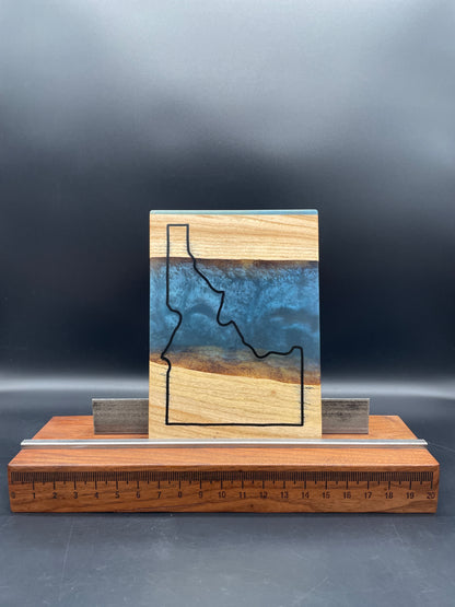 9x12 Walnut Charcuterie Board w/ Idaho Resin Inlay