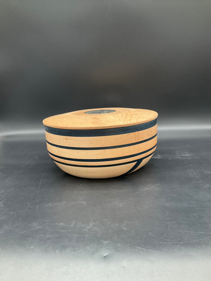Luxury Art Bowl with Dark Blue Epoxy