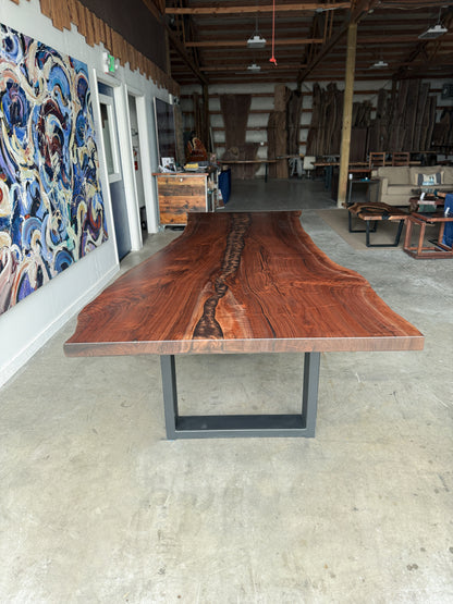 Black Walnut Live Edge Espresso River Dining Table