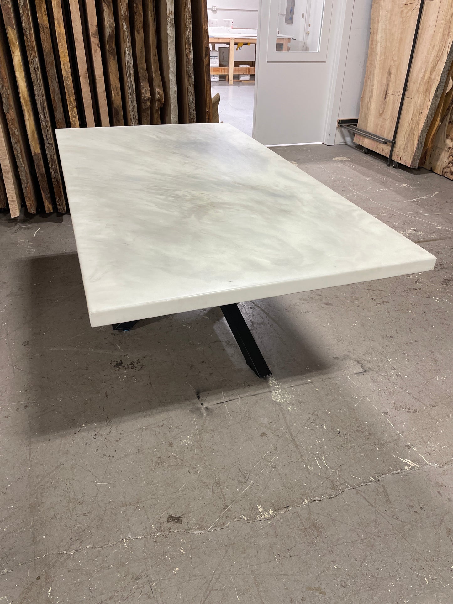 Marble Design Epoxy Encasement Table