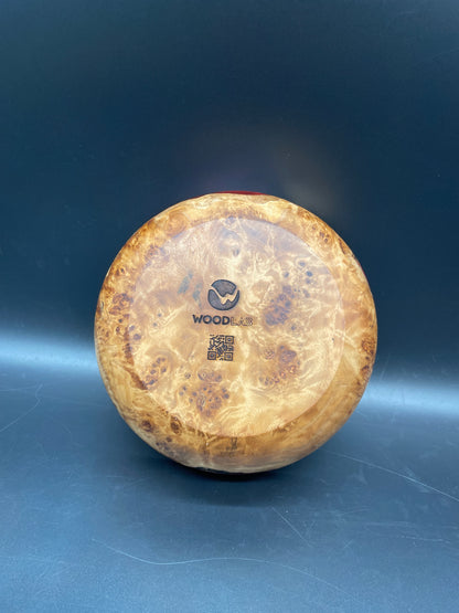 California Cottonwood Bowl with Red Epoxy