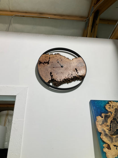 Maple Burl Wood Clock