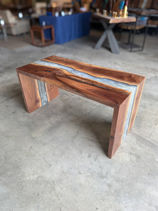 Black Walnut Waterfall Console Table