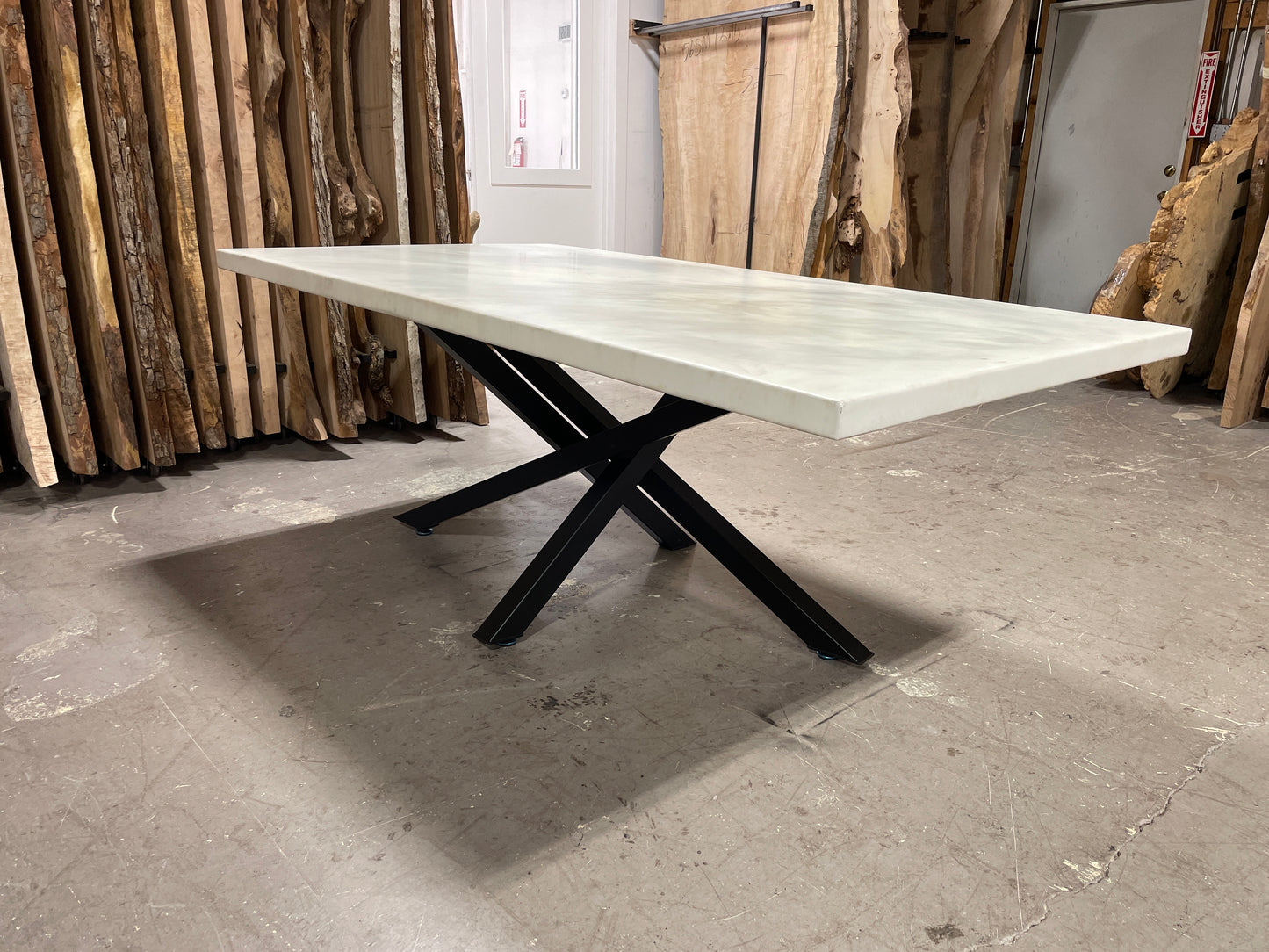 Marble Design Epoxy Encasement Table