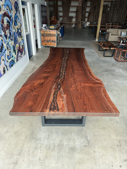 Black Walnut Live Edge Espresso River Dining Table