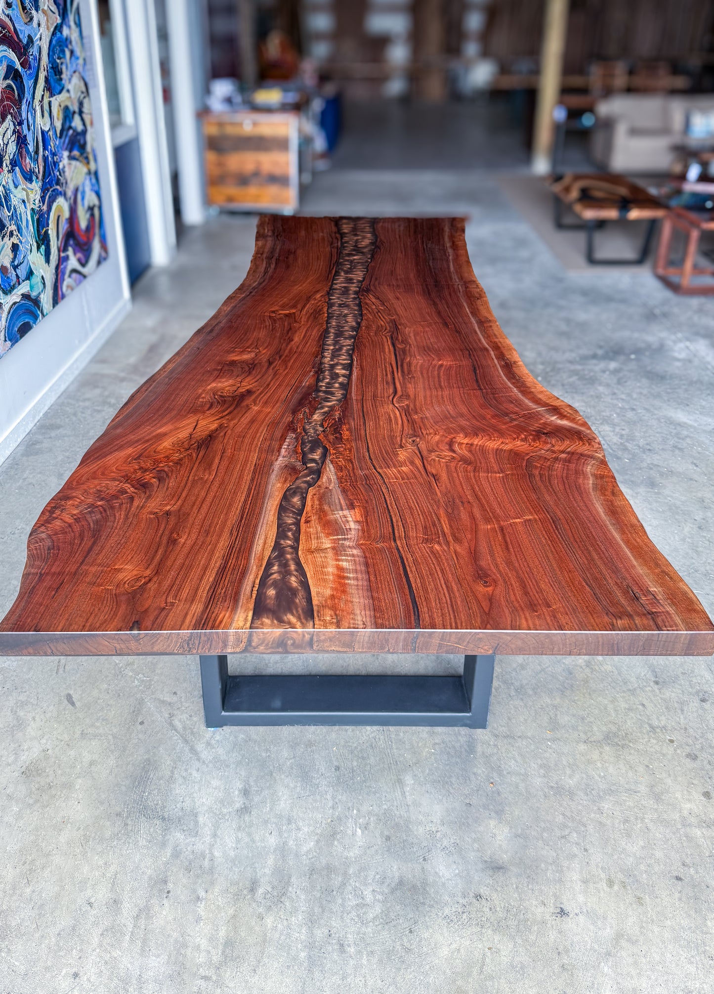 Black Walnut Live Edge Espresso River Dining Table