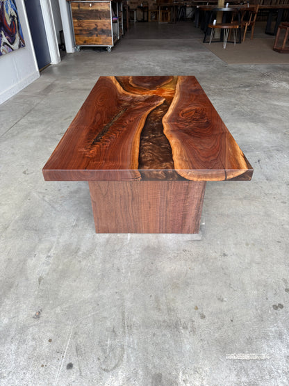 Copper Sunset Epoxy River Black Walnut Coffee Table