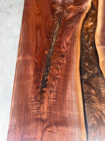 Copper Sunset Epoxy River Black Walnut Coffee Table