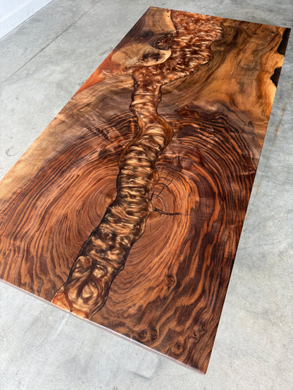 Copper Epoxy River Black Walnut Coffee Table