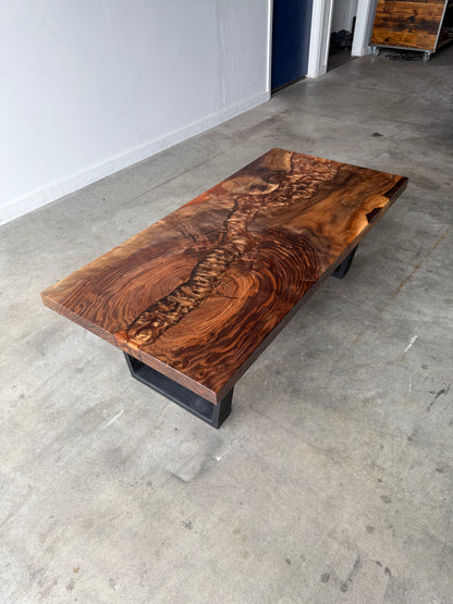 Copper Epoxy River Black Walnut Coffee Table