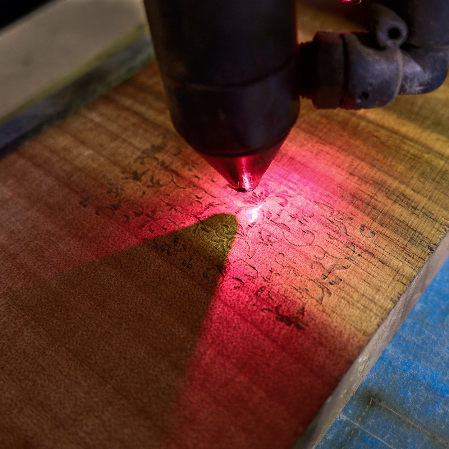 Laser engraver close-up