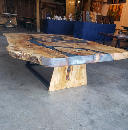 Customizable Signature Bespoke Live Edge River Coffee Table