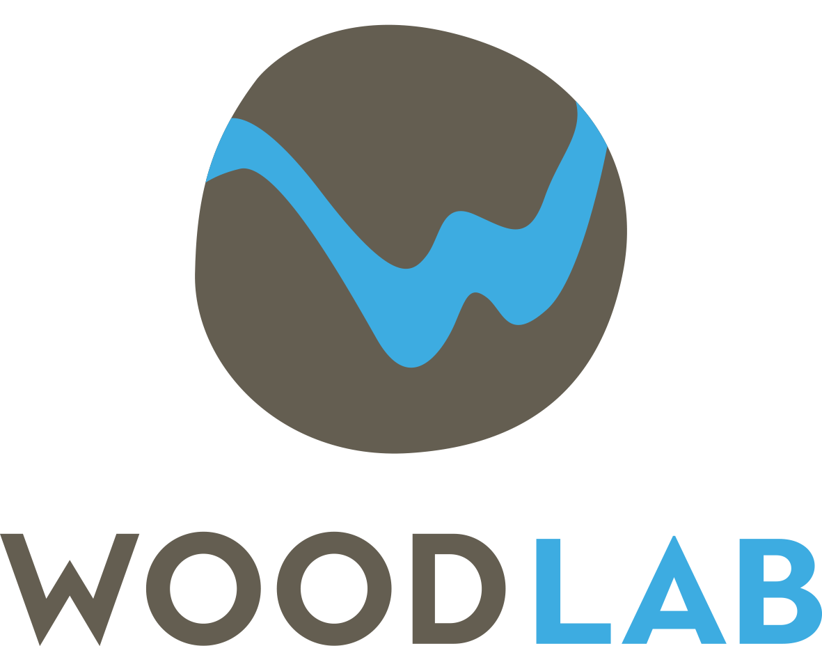 Flat-colored Woodlab logo