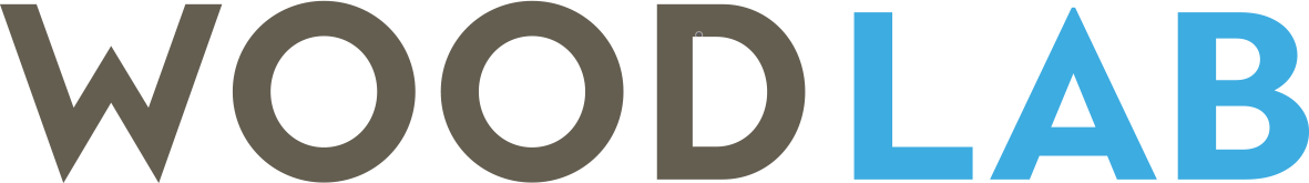 Woodlab logo text, saying "woodlab"