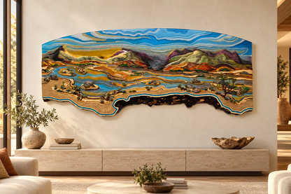 “After It Rains” Wall Art styled in an aspirational interior