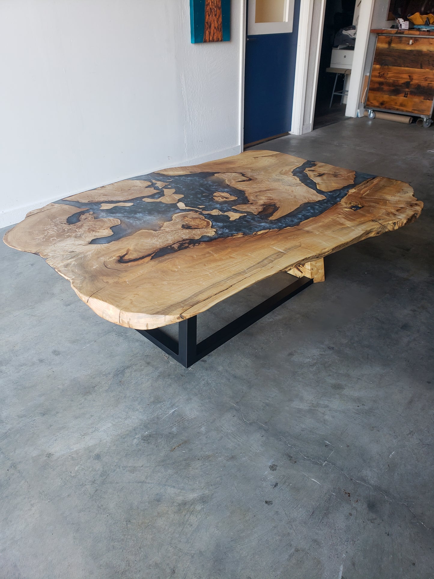 Customizable Signature Bespoke Live Edge River Coffee Table