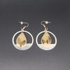Barkin' Resin Gold Drop Epoxy Earrings
