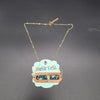 Barkin' Resin Blue spirals Epoxy Necklace