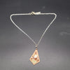 Barkin' Resin Orange Diamond Epoxy Necklace