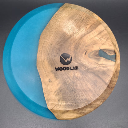 Encased Myrtle Wood Bowl with Light Blue Epoxy Resin