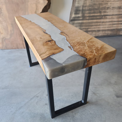 Maple Bench with Pearl Epoxy