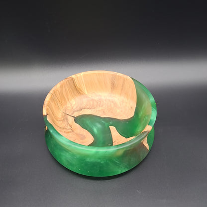 Olive Bowl with Green Epoxy