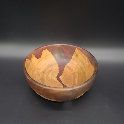 Cherry Bowl with Red/Yellow Epoxy