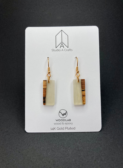 Epoxy Earrings - Gold