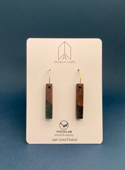 Epoxy Earrings - Green