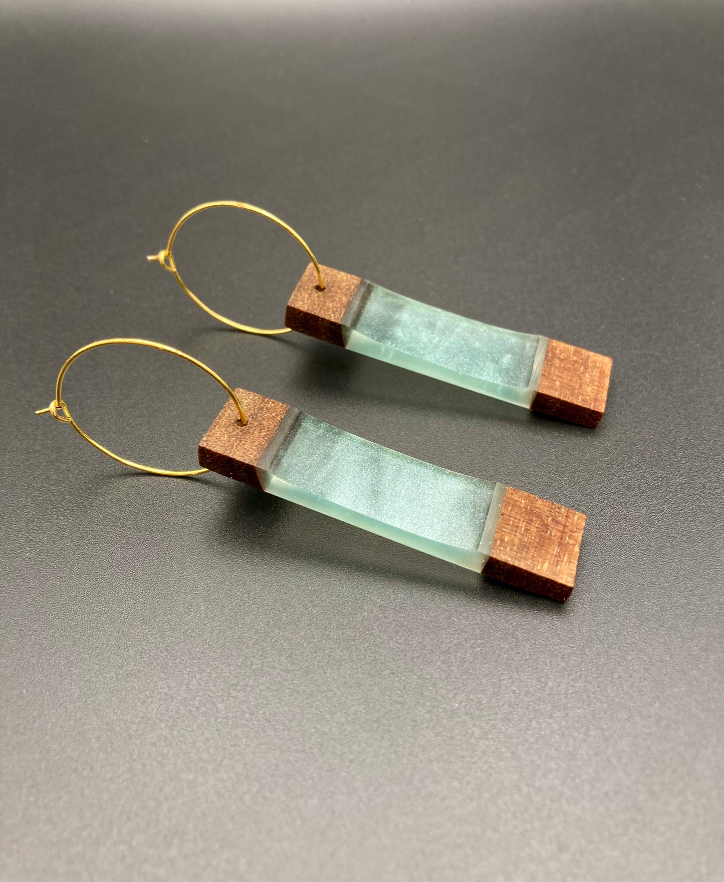 Epoxy Earrings - Turquoise